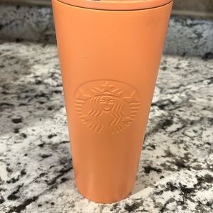 Peach, tropical Starbucks, Tumblr     missing straw